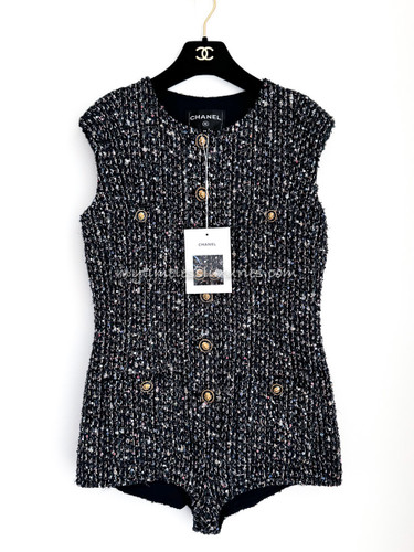 CHANEL 21A Metiers d'Art Fantasy Tweed Jumpsuit 38 *New