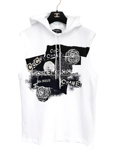 CHANEL 20P Coco Rock Embellished Hoodie Sweatshirt XS