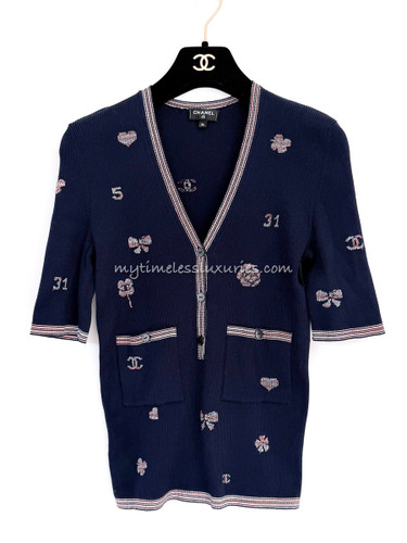 CHANEL 21C Logo Knit Top 36