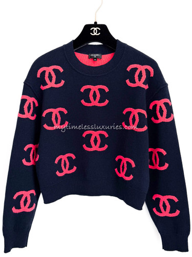 CHANEL 21P CC Cashmere Pullover Sweater 34