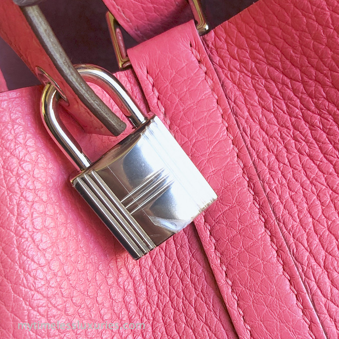 HERMES Picotin Lock 18 Rose Azalee Taurillon Clemence PHW A/ 2017 -  Timeless Luxuries