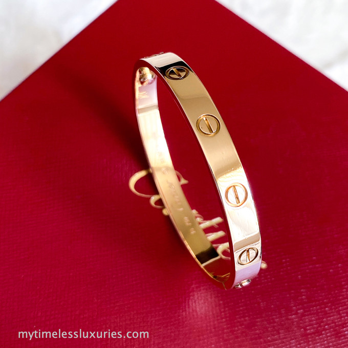 Cartier Love Bracelet 18K Rose Gold Size 16 - Chronostore