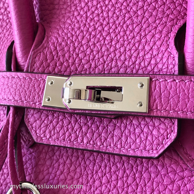Hermès Hermes Birkin 25CM Magnolia Togo Leather with Palladium Hardware  Pink ref.69114 - Joli Closet