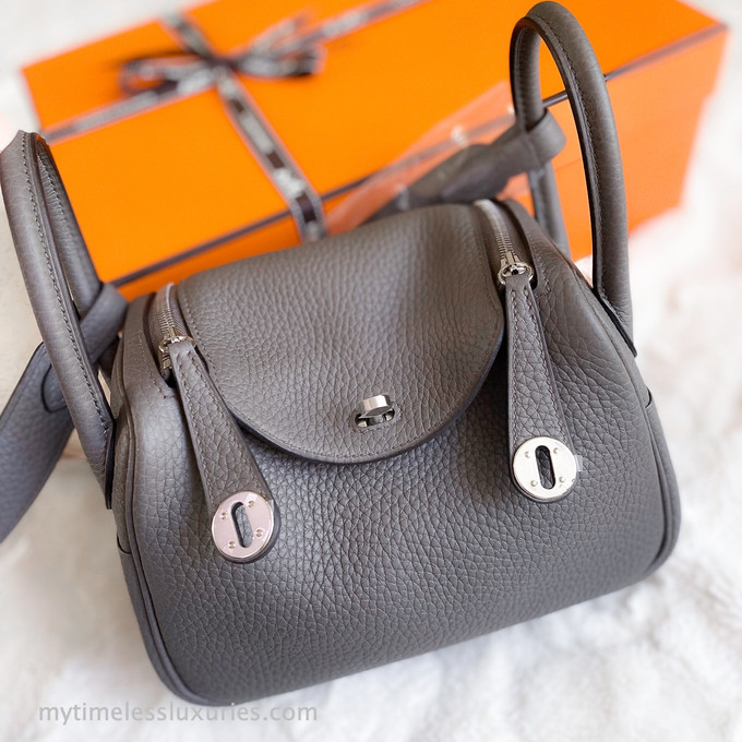 HERMES Mini Lindy Etain Clemence GHW Y - Timeless Luxuries