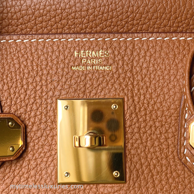 Hermès Birkin 30 Gold Togo With Gold Hardware