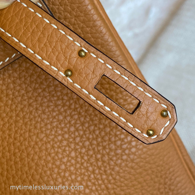 Hermès - Kelly Ado II Backpack Gold Clemence Gold Hardware