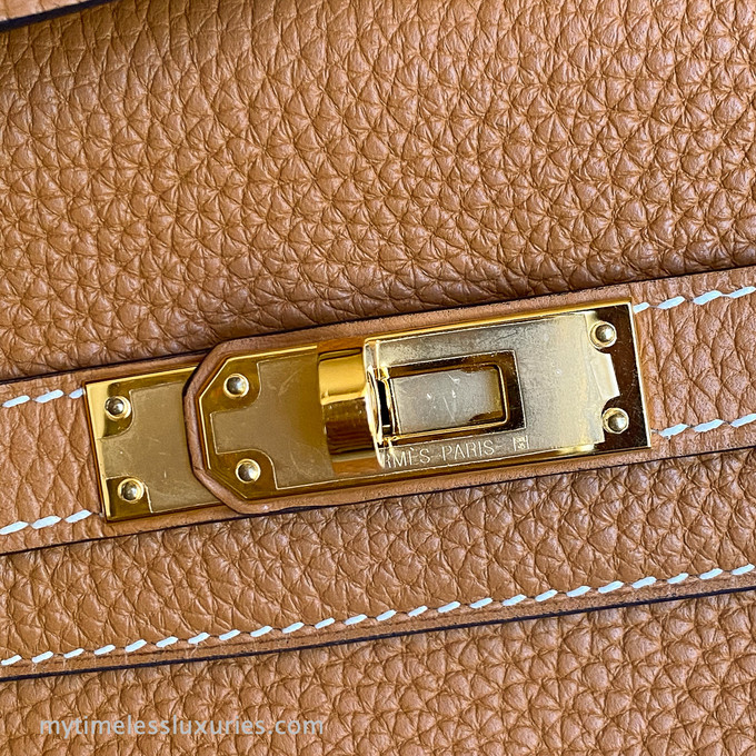 Hermès - Kelly Ado II Backpack Gold Clemence Gold Hardware