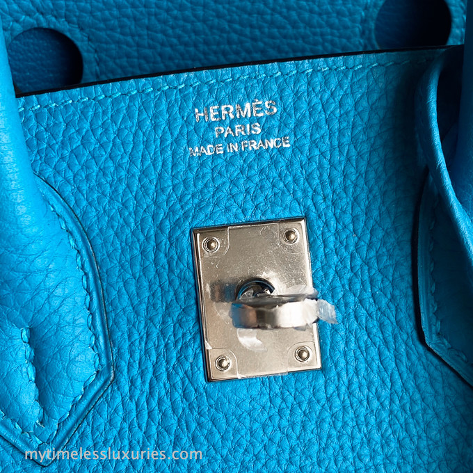 HERMES Birkin 25 Togo Bleu Zanzibar Palladium Hw - Timeless Luxuries