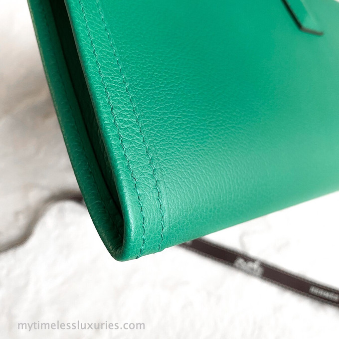 HERMES Jige Elan 29 Clutch Vert Vertigo Evercolour - Timeless Luxuries