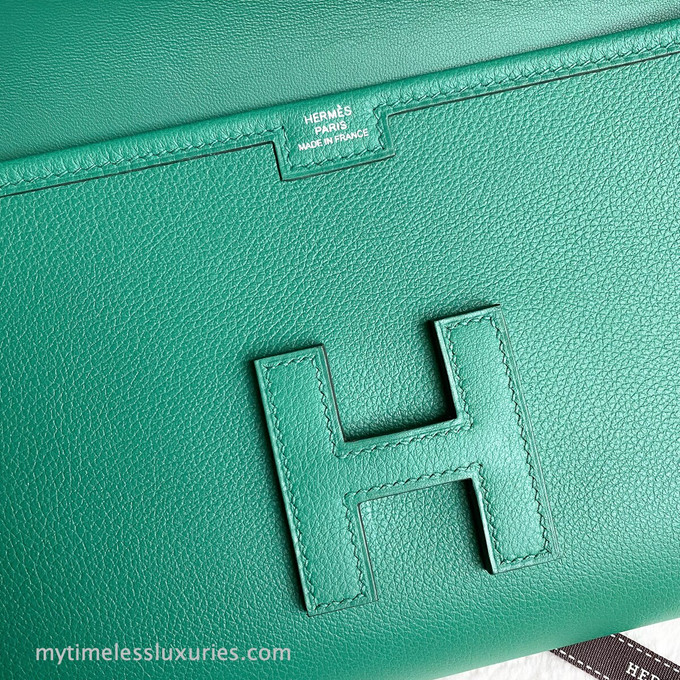 Hermes Jige Elan Clutch Epsom Leather