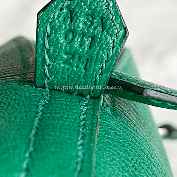 HERMES Mini Bolide Vert Vertigo Chèvre PHW - Timeless Luxuries