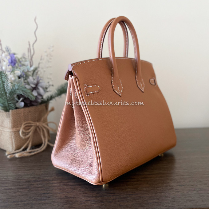 Hermès Birkin 25 Gold Togo Gold Hardware – Tailored Styling