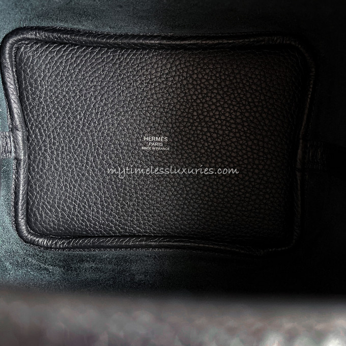 Hermès Picotin Lock Touch 18 PM Black Taurillon Clemence & Matte Allig