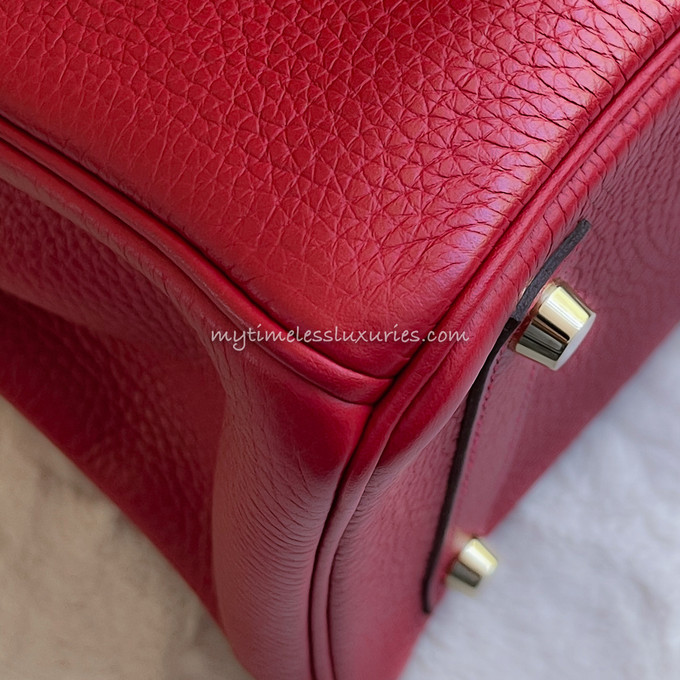 Hermes Birkin 30 Rouge Casaque Clemence Gold Hardware #C - Vendome Monte  Carlo