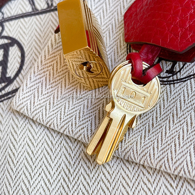 Hermes Birkin 30 Rouge Casaque Clemence Gold Hardware #C - Vendome Monte  Carlo
