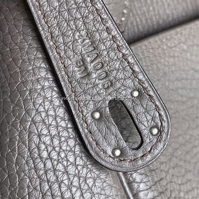 Hermès Lindy 30 Etain Clemence GHW from 100% authentic materials!