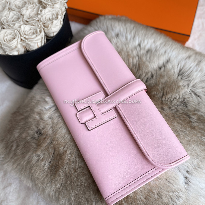 HERMES Swift Jige Elan 29 Clutch Rose Azalee 1299887