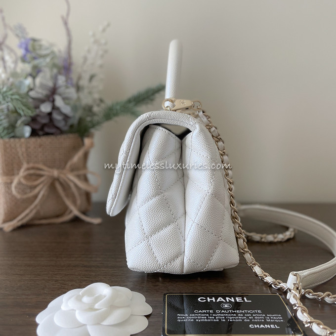Chanel 20b Iridescent Ivory Mini Rectangular Flap Bag | Dearluxe