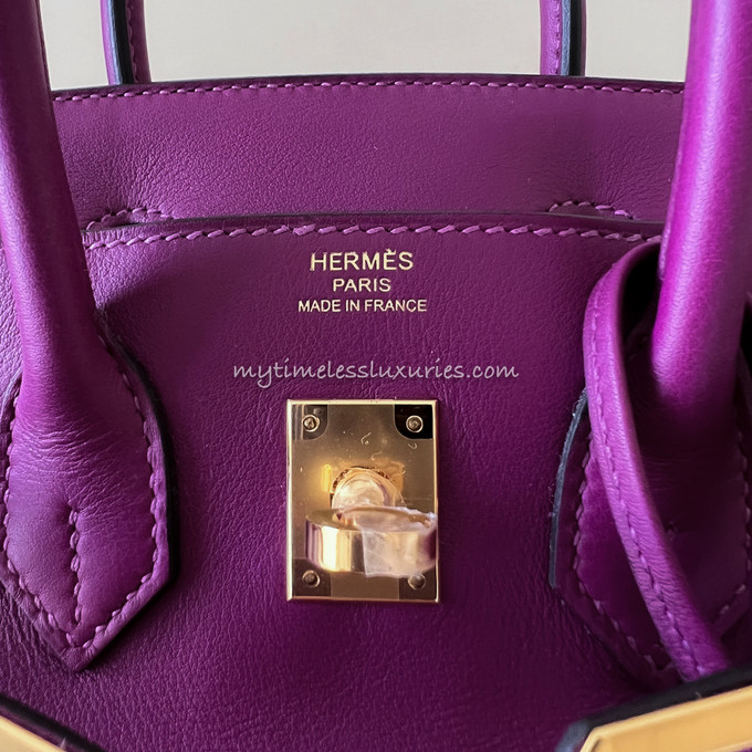Hermès Birkin 25 Anemone Swift Gold Hardware GHW