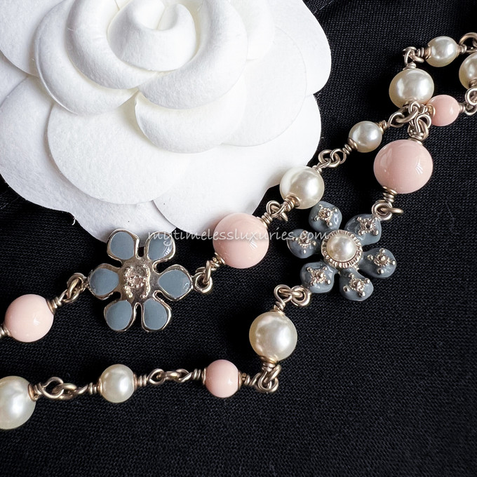 CHANEL 18C Pearl Necklace Flowers & Beads *New - Timeless Luxuries