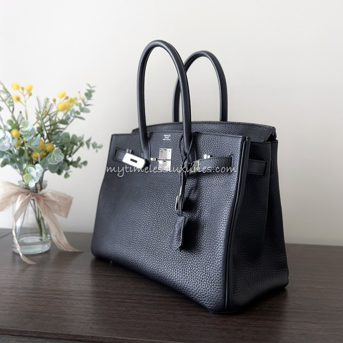 HERMES Birkin 30 Black Togo Palladium Hw - Timeless Luxuries