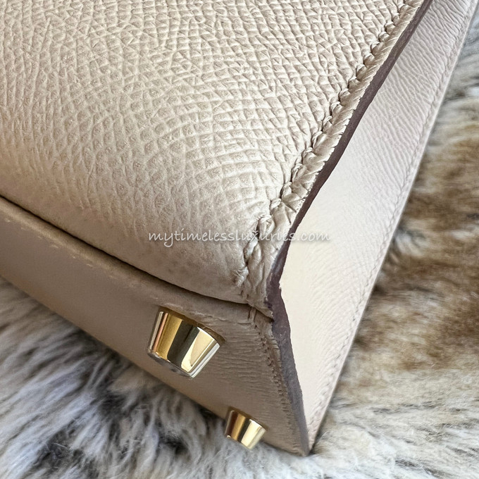 HERMES Kelly 28 HSS Verso Sellier Trench/ Capucine GHW - Timeless