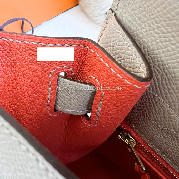 HERMES Kelly 28 HSS Verso Sellier Trench/ Capucine GHW - Timeless Luxuries