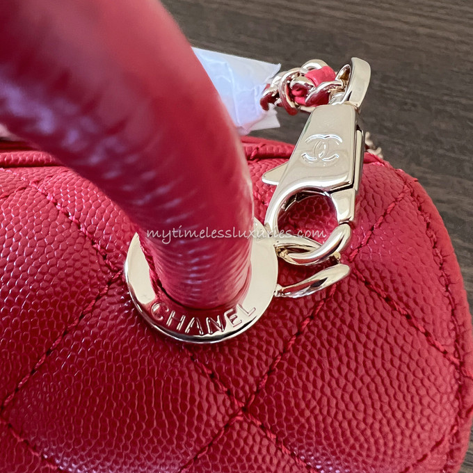 CHANEL 22P Red Caviar Extra Mini Coco Handle *New - Timeless Luxuries