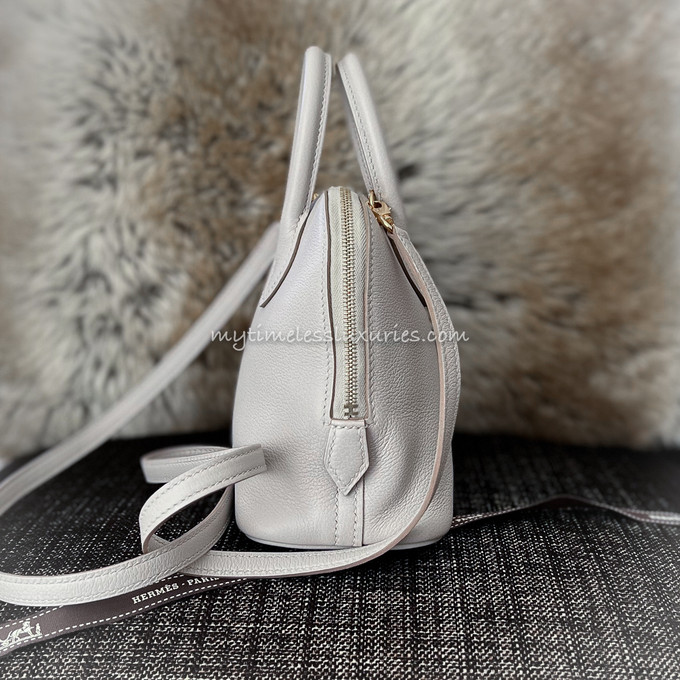 HERMES Mini Bolide Gris Perle Evercolor GHW - Timeless Luxuries