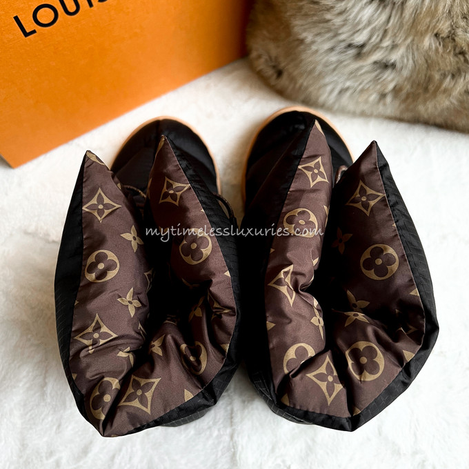 Louis Vuitton Pillow Line Ankle Boots, Black, 41