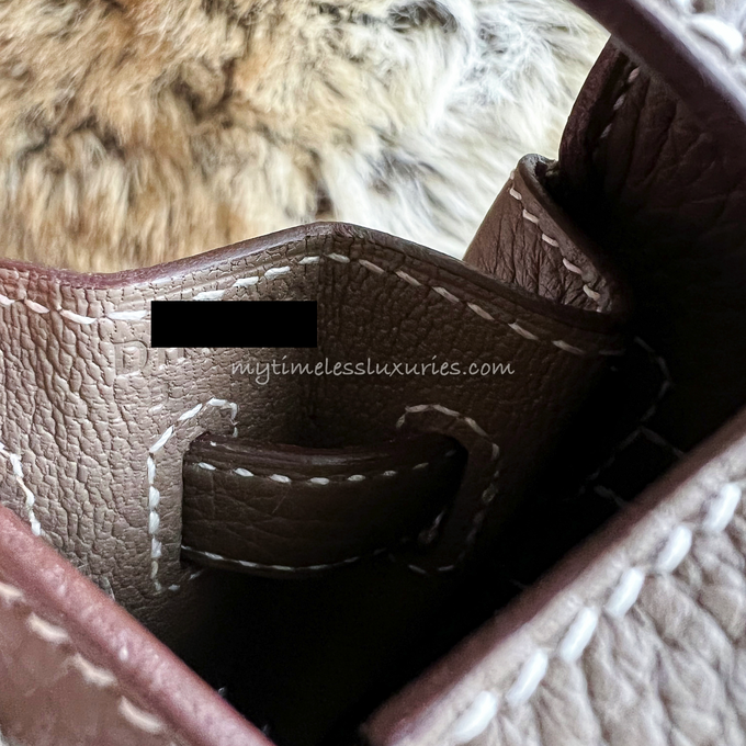 Hermès Kelly 22 Ado Backpack Etain Clemence Palladium Hardware