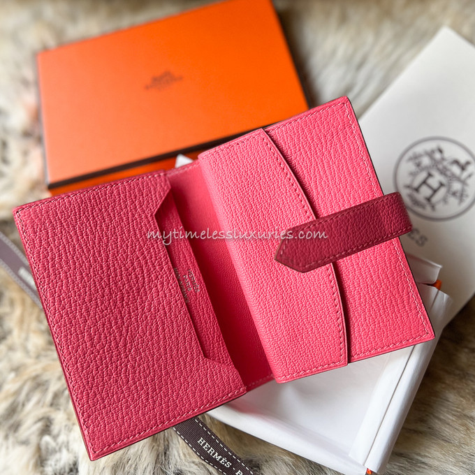 Hermes Chevre Mini Compact Bearn Card Holder Wallet - Consigned Designs