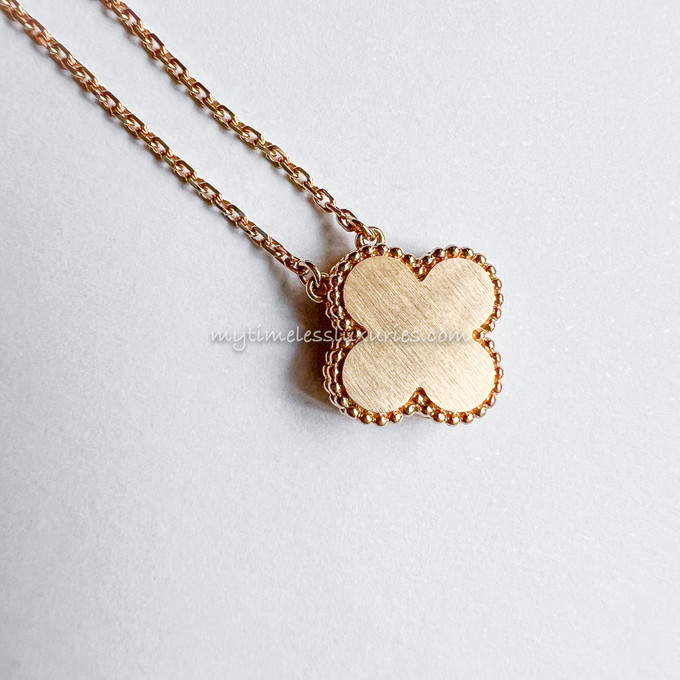 Van Cleef & Arpels Alhambra Diamond Pendant in 18K Rose Gold 0.48 CTW |  myGemma | Item #135599