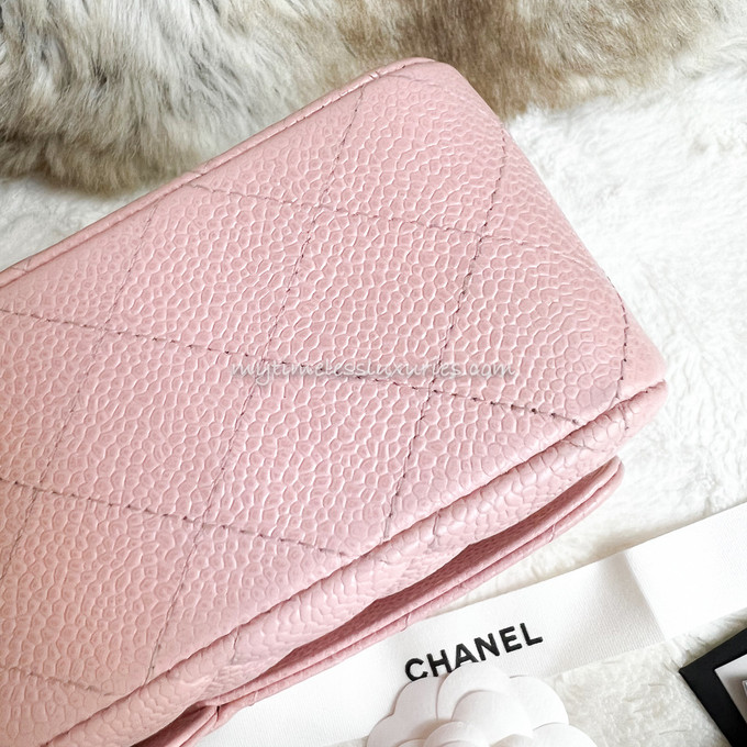 CHANEL Pink Caviar Classic Flap Bag GHW #865xxxxx - Timeless Luxuries