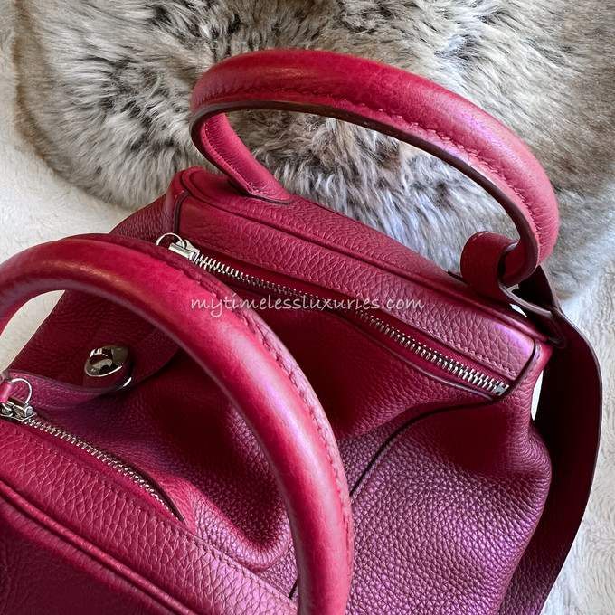 HERMES Lindy 34 Rubis Clemence PHW