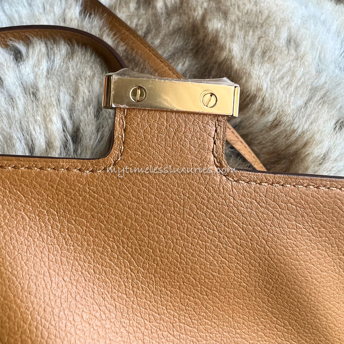 HERMES 2022 Constance Long To Go Caramel Evercolor GHW - Timeless