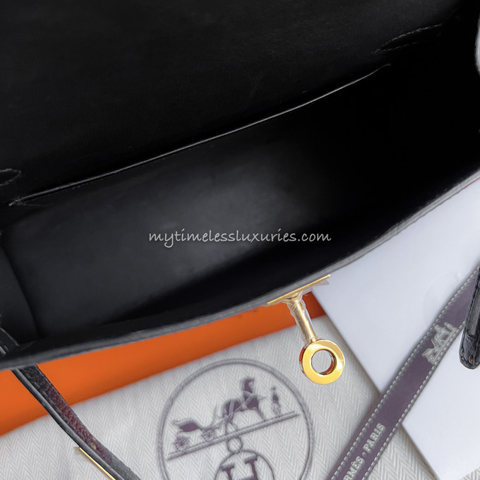 HERMES Mini Kelly II Epsom Noir GHW - Timeless Luxuries