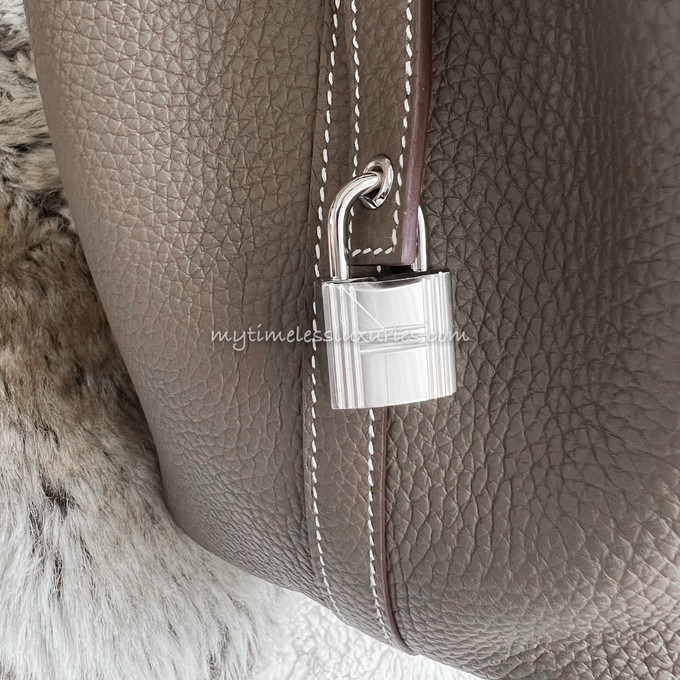 HERMES Picotin Lock 22 Etoupe Clemence PHW U *New - Timeless Luxuries