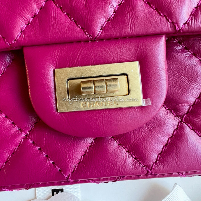 Chanel Mini Reissue 224 Fuchsia Neon Pink Goatskin Silver Hardware – Coco  Approved Studio