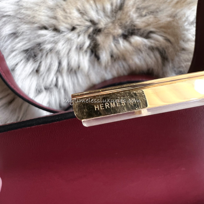 Hermès Constance PM 24cm Veau Epsom Q5 Rouge Casaque Gold Hardware