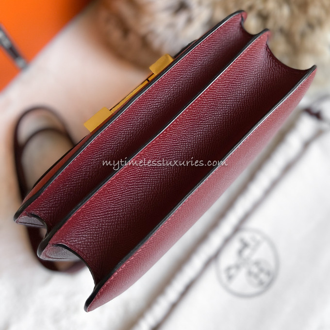 Hermes Rouge Sellier Epsom Leather Constance 18 Shoulder Bag Rewards -  Monetha