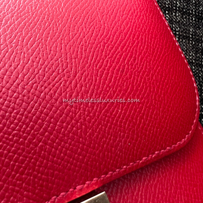 Hermès 23cm Rogue Casaque Evercolor Leather Constance Bag with Gold, Lot  #14115