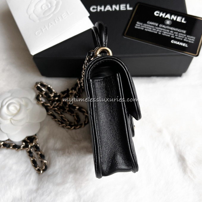 CHANEL 21K Micro Flap Bag w/ Top Handle & Chain *New - Timeless Luxuries