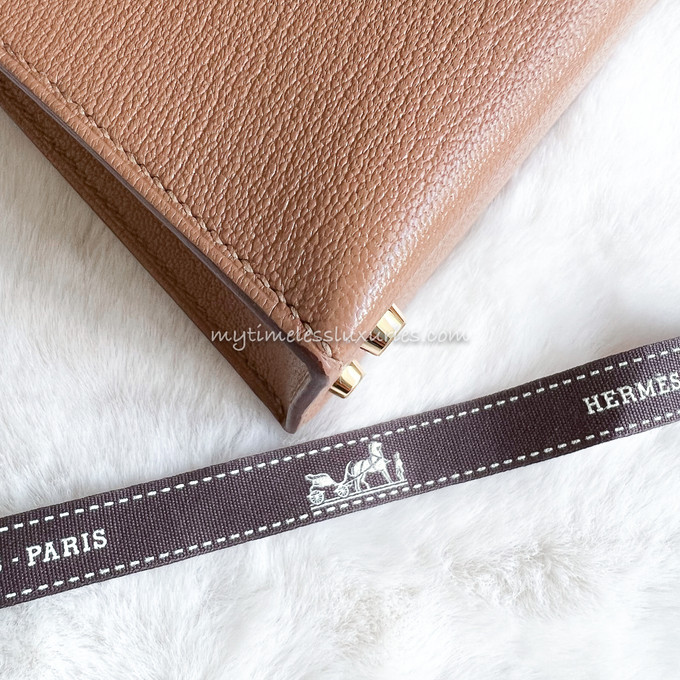 HERMES Mini Kelly II Quebracho Chèvre Mysore GHW - Timeless Luxuries