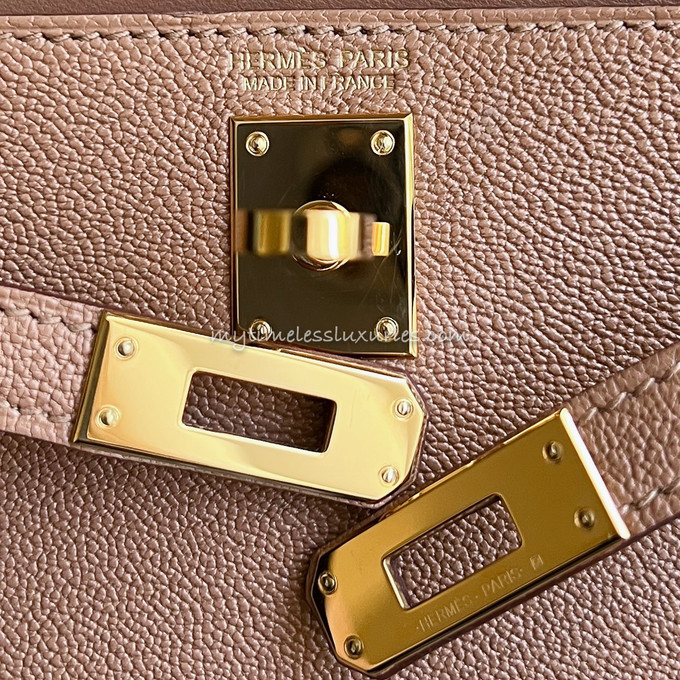 HERMES Mini Kelly II Quebracho Chèvre Mysore GHW - Timeless Luxuries