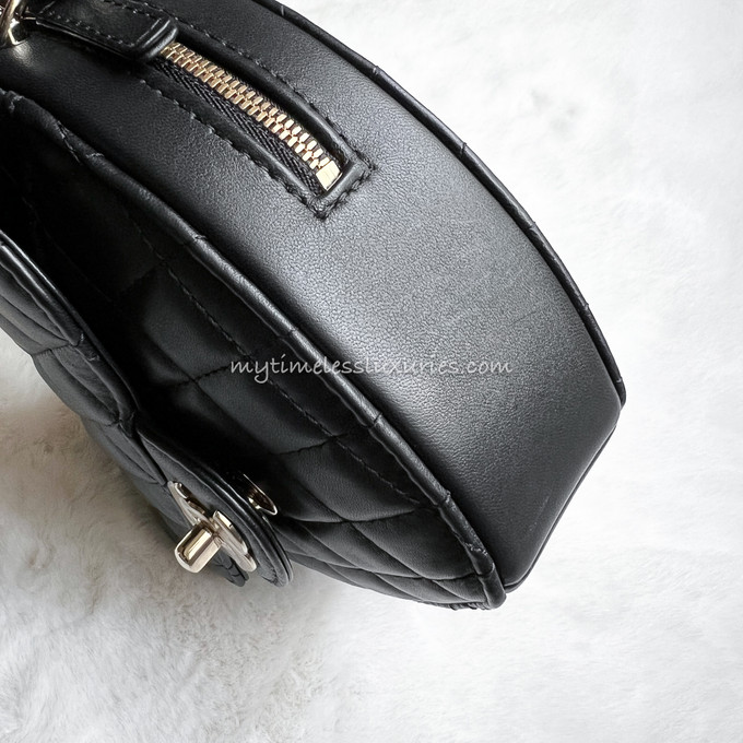 CHANEL 22S Large Heart Bag in Black Lambskin