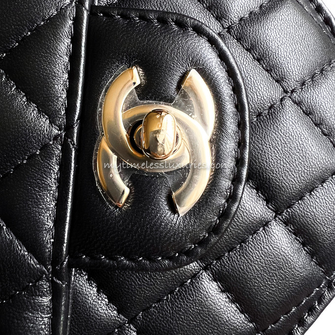 Buy REDELUXE's Exclusive Chanel 22S CC in Love Black Heart Zipped Arm Coin Purse | Luxury Sale