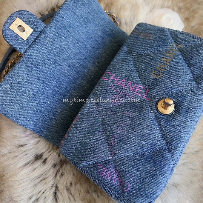 CHANEL 22P Blue Denim Mood Small Flap Bag *New - Timeless Luxuries