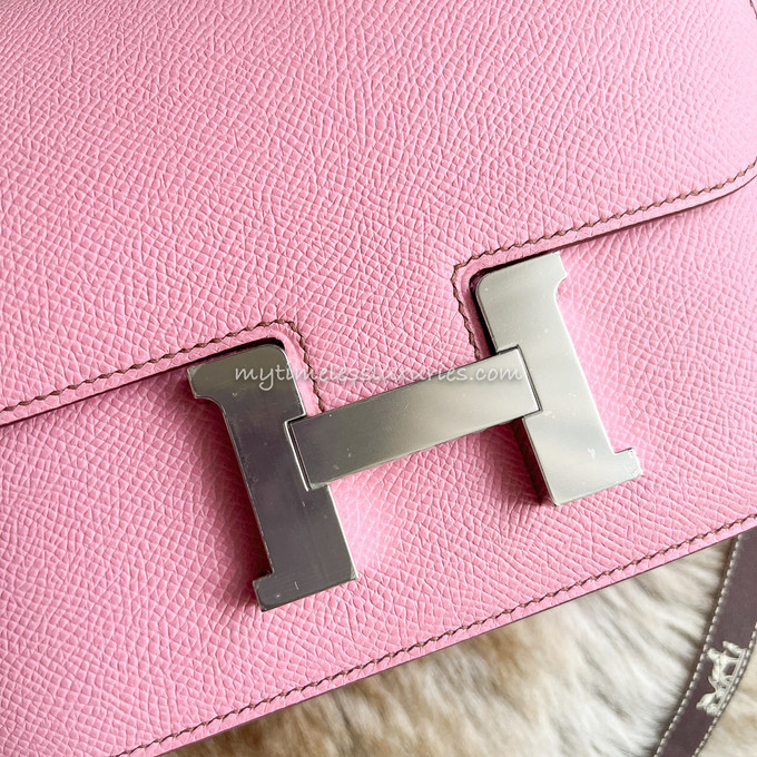 5P Pink Epsom Leather Mini Constance 18 Palladium Hardware, 2021, Handbags  & Accessories, 2021