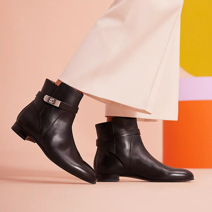 HERMES Neo Ankle Boot 37 Noir *New - Timeless Luxuries